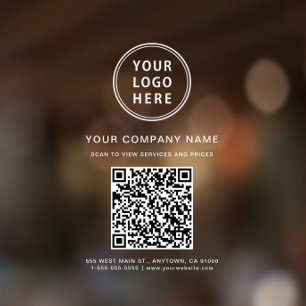 Business Logo QR Code White