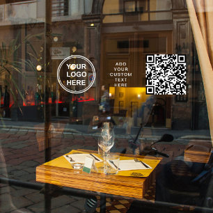Business Logo QR Code White Lettering Horizontal