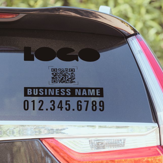 Business Logo QR on Vinyl square Car Window Bumper (Creator Uploaded)