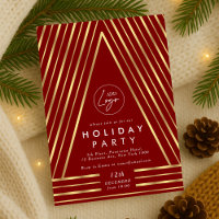 Business Logo Red & Gold Christmas Staff Party