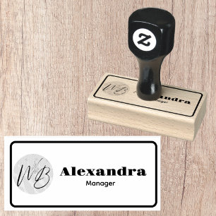 Business Logo Restaurant Manager Personalised Rubber Stamp