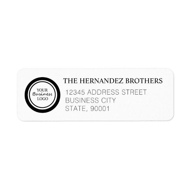 Business Logo Return Address Label (Front)