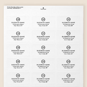 Business Logo Return Address Label l White
