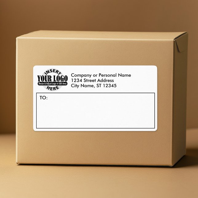 Business Logo - Return Address - Mailing Shipping (Custom Shipping Label with Business Logo and Return Address)