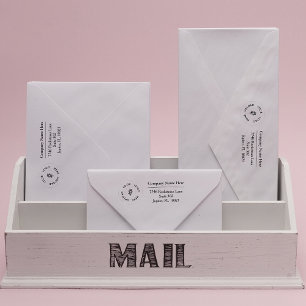 Business Logo Return Address Rubber Stamp