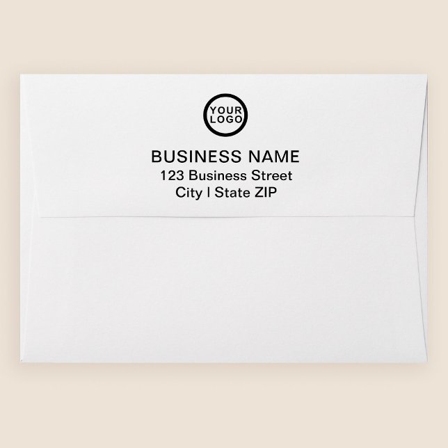 Business Logo Return Address White Envelope (Stylishly Personalize with Your
Business Logo & Return Address.)