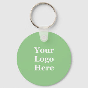 Business Logo Sage Green Branded Template Key Ring