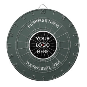 Business Logo Sage Green Company Promotional Dartboard