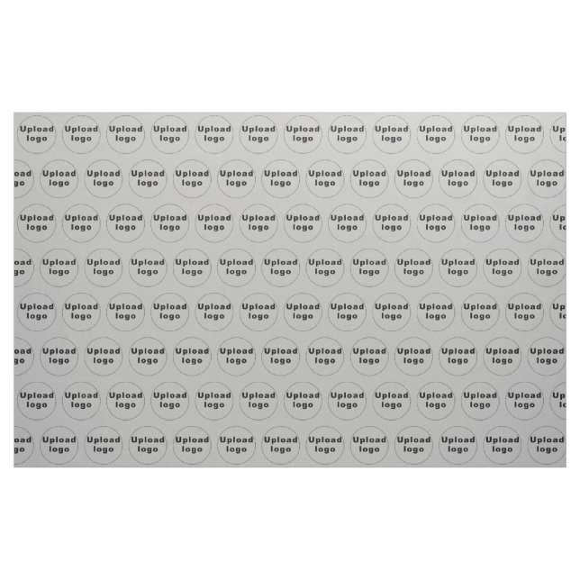 Business Logo Seamless Pattern on Grey Fabric (Yard)