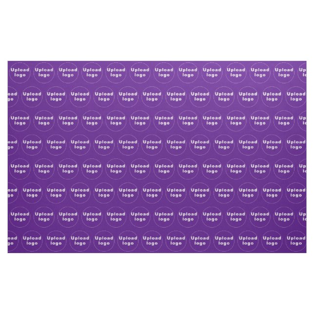 Business Logo Seamless Pattern on Purple Fabric (Yard)