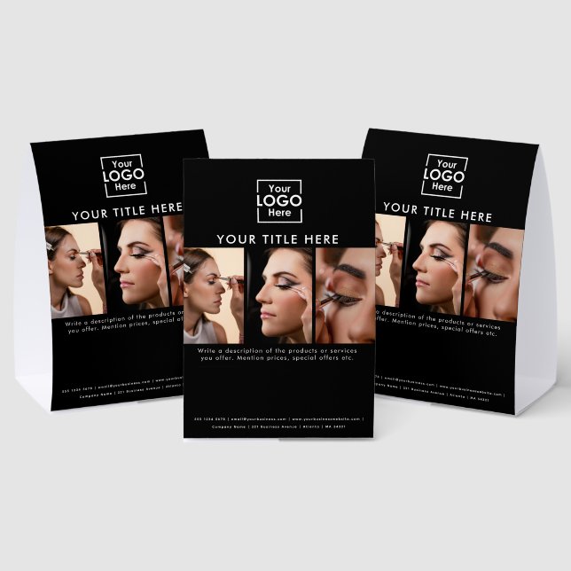 Business Logo Simple Black Beauty Salon 3 Photos (Insitu(Multi))