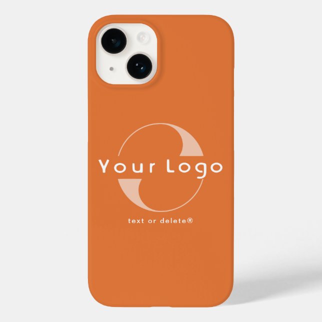 Business logo Simple Clean Minimal Brand Orange Case-Mate iPhone Case (Back)
