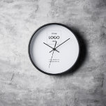 Business Logo Simple Minimal White Clock<br><div class="desc">Elevate your brand’s presence and leave an indelible mark with our personalised clock. It’s more than just a timepiece; it’s a symbol of your business’s dedication,  professionalism,  and commitment to making every second count. Make your brand’s mark on time with this exceptional personalised clock.</div>