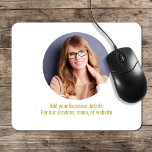 Business Logo Simple Minimalist Gold and White Mouse Pad<br><div class="desc">This design features a business mouse pad,  you can add your logo for great promotional,  and marketing products for business or professionals,  perfect for corporate events,  a simple minimalist,  gold and white style,  with minimal,  brand awareness,  perfect for computer accessories,  create your own with your photo or logo.</div>