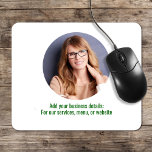 Business Logo Simple Minimalist Green and White Mouse Pad<br><div class="desc">This design features a business mouse pad,  you can add your logo for great promotional,  and marketing products for business or professionals,  perfect for corporate events,  a simple minimalist,  green and white style,  with minimal,  brand awareness,  perfect for computer accessories</div>