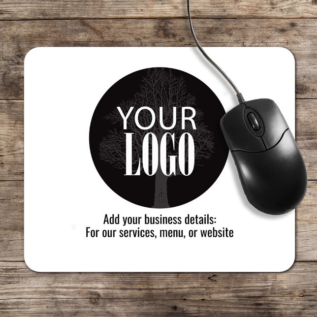 Business Logo Simple Minimalist  Mouse Pad (Add your logo Mouse pad)