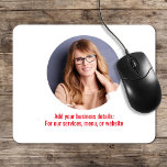 Business Logo Simple Minimalist Red and White Mouse Pad<br><div class="desc">This design features a business mouse pad,  you can add your logo for great promotional,  and marketing products for business or professionals,  perfect for corporate events,  a simple minimalist,  red and white style,  with minimal,  brand awareness,  perfect for computer accessories,  create your own with your photo or logo.</div>
