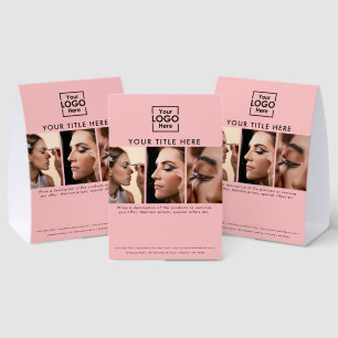 Business Logo Simple Pink Beauty Salon 3 Photos