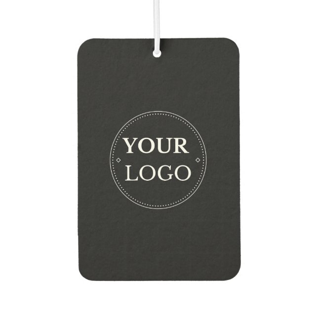 Business Logo Simple Professional Modern Black Car Air Freshener (Front)