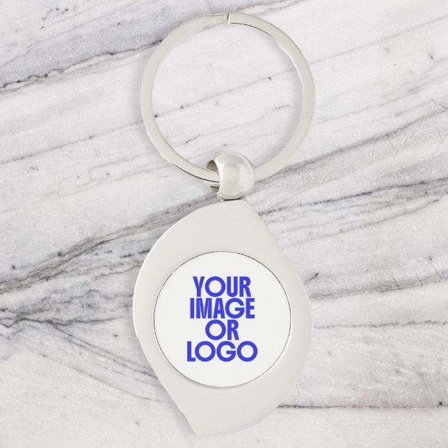 Business Logo Simple White Key Ring (Creator Uploaded)