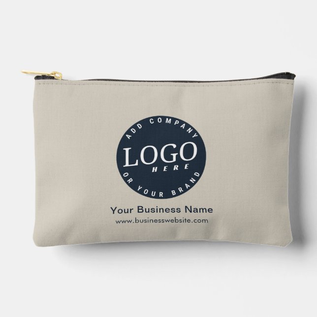 Business Logo Slogan and Website Promotional Swag Accessory Pouch (Front)