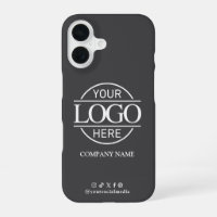 Business Logo & Social Media Gray Promotional