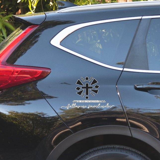 Business Logo Social Media Marketing Faith Sticker (Car Side)