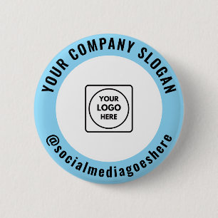 Business Logo Social Media Promotional Design 6 Cm Round Badge