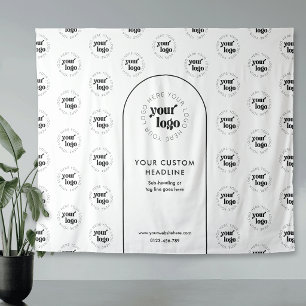 Business Logo Step Repeat Arch Backdrop Banner Tapestry