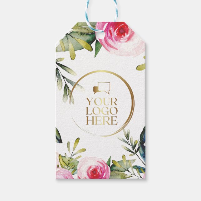 Business Logo tag chic floral girly design (Front)