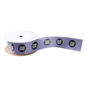 Business Logo Template Custom Purple Satin Ribbon
