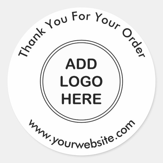 Business Logo Template Thank you Stickers (Front)