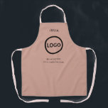 Business Logo Terracotta Employee Staff Name Apron<br><div class="desc">Business Logo Terracotta Employee Staff Name
A simple Terracotta custom business template in a modern minimalist style which can be easily updated with your company logo and text. 

business, logo, blush, Terracotta, employee, staff, name, server, company logo, Terracotta logo</div>