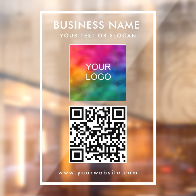 Business Logo Text QR Code Modern Elegant Best Top (Sheet 2)