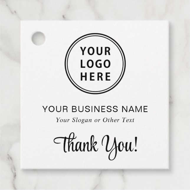 Business Logo Thank You Favour Tags (Front)