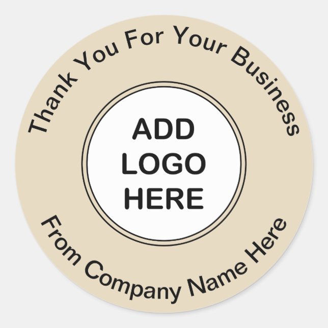Business Logo Thank you Stickers (Front)