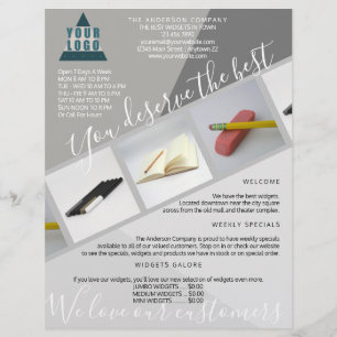 Business Logo Trendy Modern Geometric 3 Photo Flyer