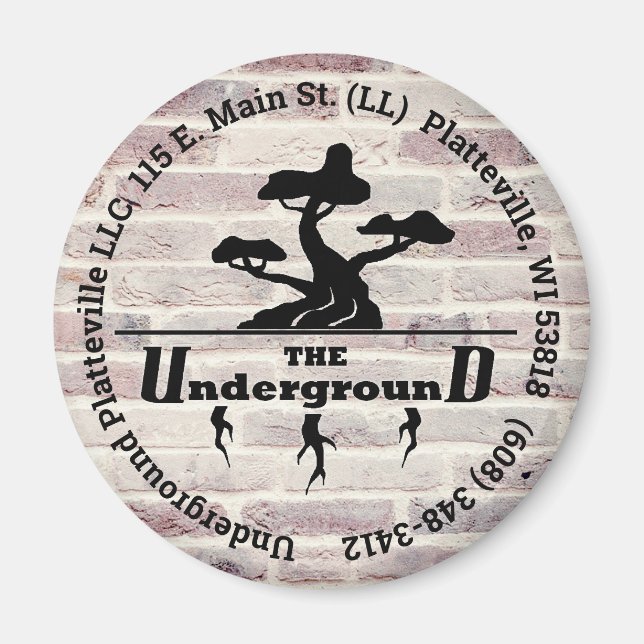 Business Logo Vaping Smoke Background Magnet (Front)