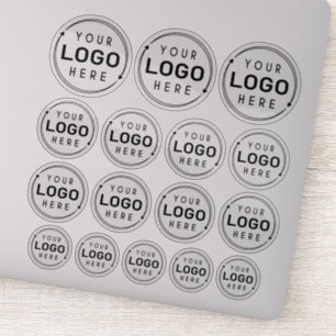 Business Logo Variety Sizes 16 Clear Stickers