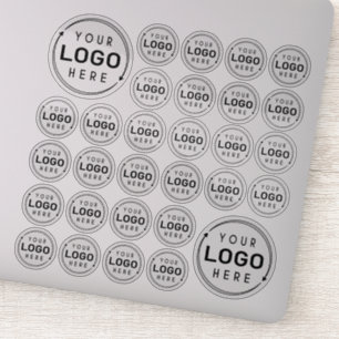 Business Logo Variety Sizes 30 Clear Stickers