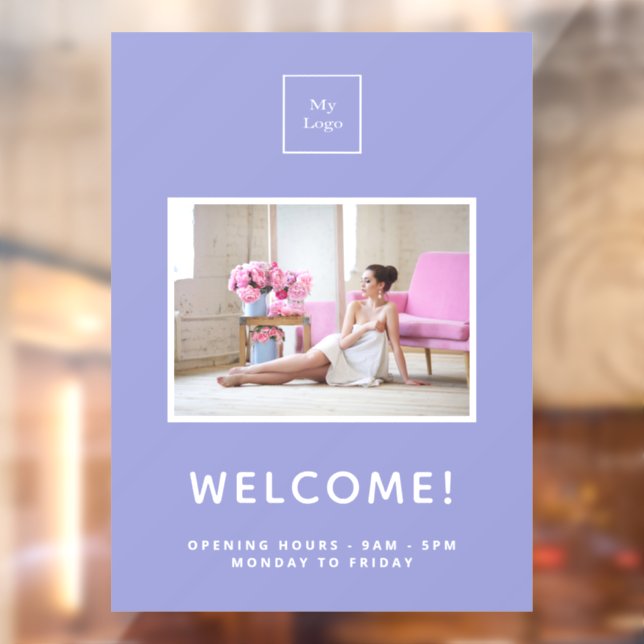 Business logo violet lavender photo welcome (Sheet 2)