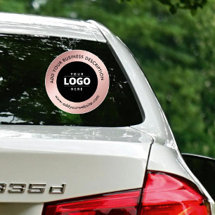 Business Logo Website Car Window Decal Rose Gold