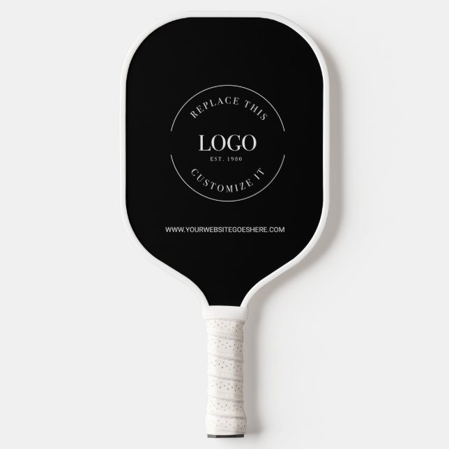 Business logo WEBSITE Simple Client gift Custom Pickleball Paddle (Front)