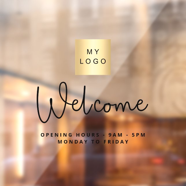 Business logo welcome opening hours (Sheet 2)