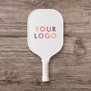 Business Logo White Pickleball Paddle