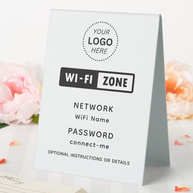 Business Logo WiFi Network & Password Details (In SItu (Wedding))