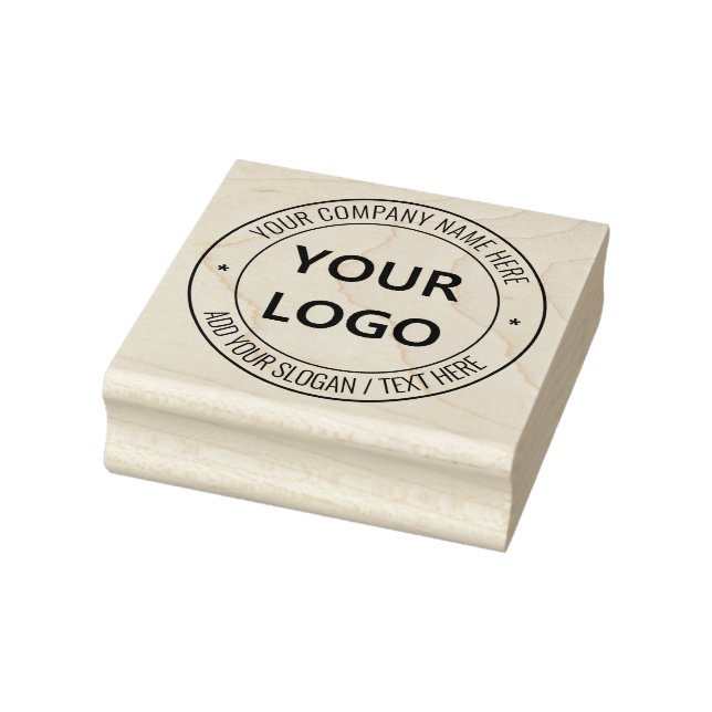 Business Logo with Text Round Rubber Stamp Example (Stamp)