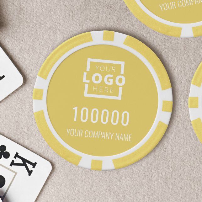 Business Logo Yellow Poker Chips (Creator Uploaded)