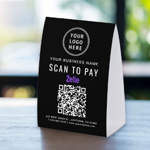 Business Logo Zelle QR Code Scan To Pay