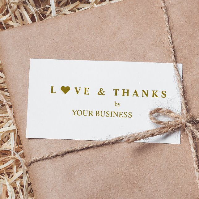 Business Love and Thanks Quote with Heart Rubber Stamp (Simple design with Thanks and Love Quote with hearts for your artisan work. )